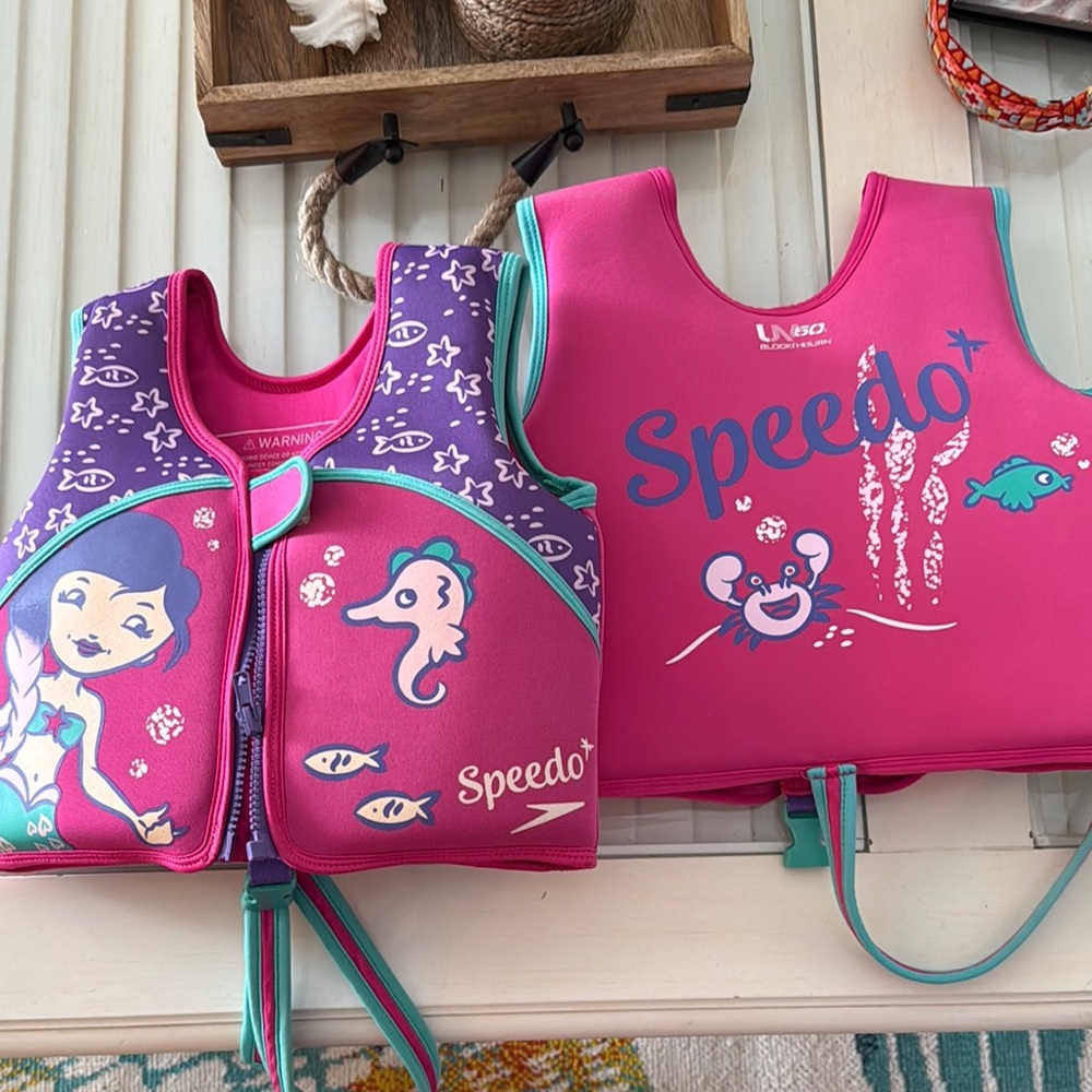 Speedo Kids Swim Vest - Pink and Purple
